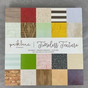 Park Lane Timeless Texture 12” x 12” paper pad 180 sheets